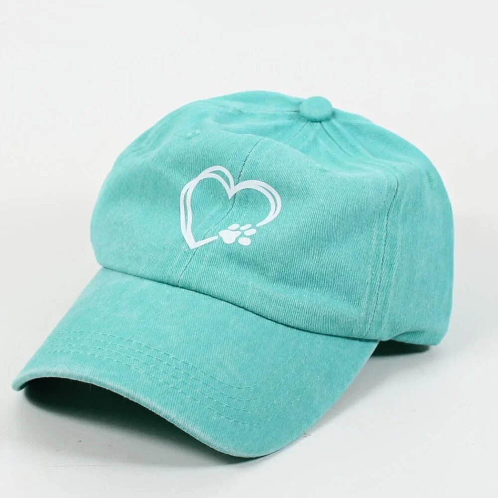 Women's Baseball Cap - Pet Paw Heart - New
